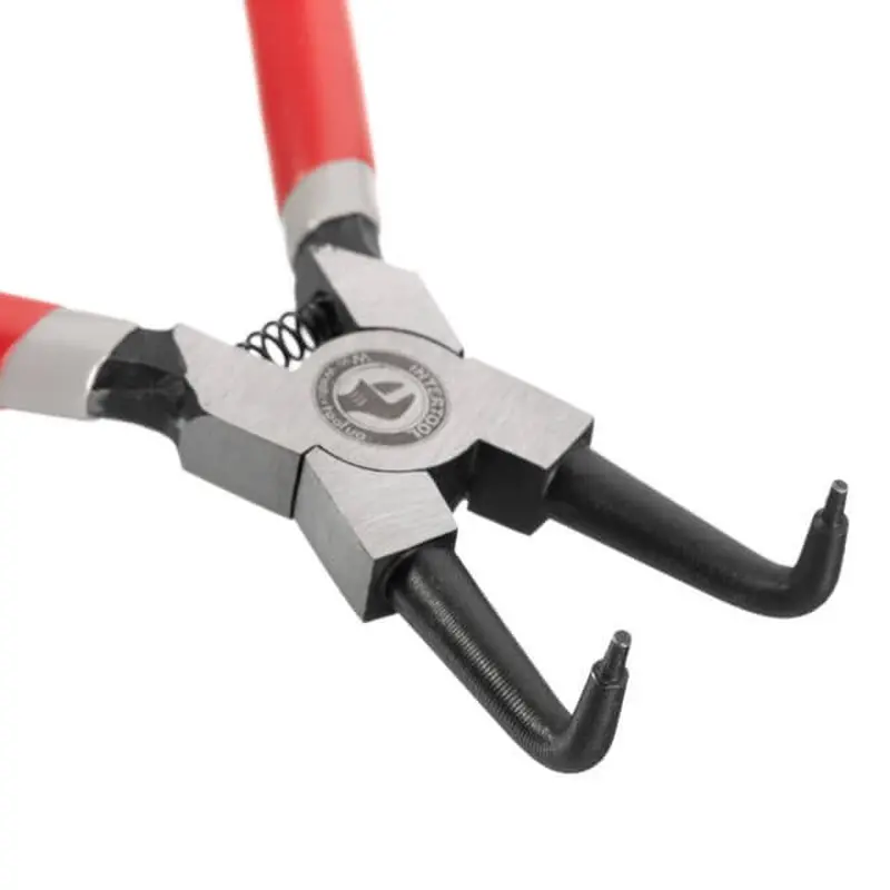 Щипці для зняття та установки стопорных кілець 150 мм, вигнуті на стиск INTERTOOL HT-7006 Щипці для зняття та установки стопорных кілець 150 мм, вигнуті на стиск INTERTOOL HT-7006