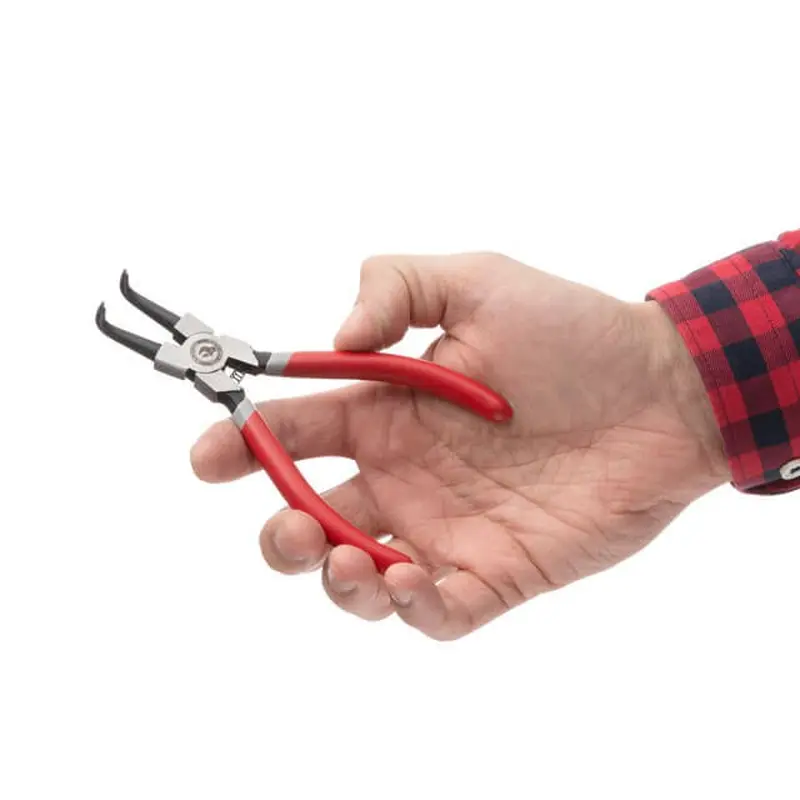 Щипці для зняття та установки стопорных кілець 150 мм, вигнуті на стиск INTERTOOL HT-7006 Щипці для зняття та установки стопорных кілець 150 мм, вигнуті на стиск INTERTOOL HT-7006