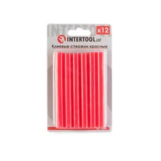 Комплект стрижнів клейових червоних 11,2 мм * 100 мм, 12 шт. INTERTOOL RT-1041