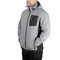 Куртка SOFTSHELL світло сіро-чорна, з капюшоном, тришарова, тканина - стрейч 300 GSM 100D, з водо- і вітрозахистом, розмір М INTERTOOL SP-3122