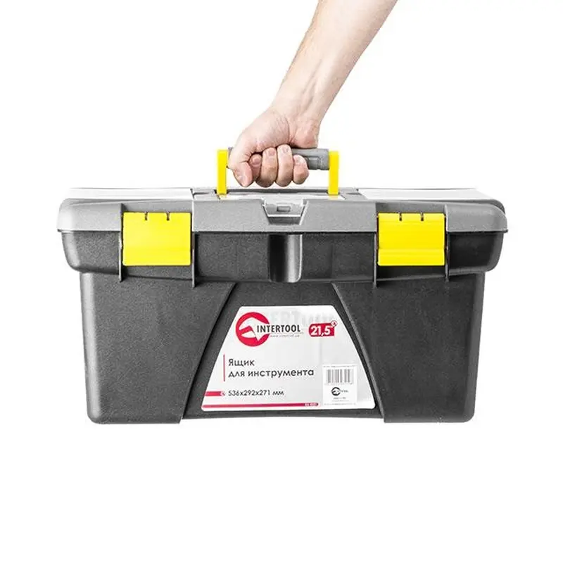 Ящик для інструменту 21.5" 536*292*271 мм INTERTOOL BX-0321 Ящик для інструменту 21.5" 536*292*271 мм INTERTOOL BX-0321