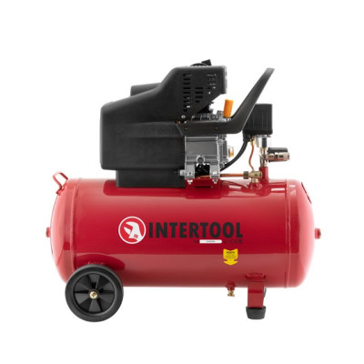 Компресор 50 л, 1500 Вт, 220 В, 8 aтм, 206 л/хв. INTERTOOL PT-0003