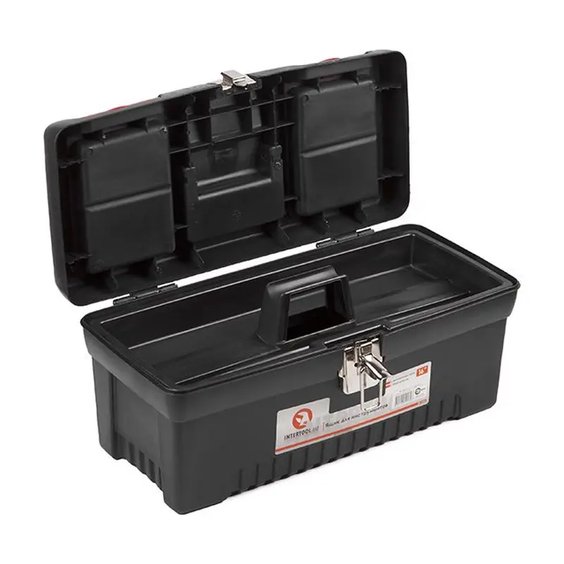 Ящик для інструментів з металевими замками 16", 396*216*164 мм INTERTOOL BX-1016 Ящик для інструментів з металевими замками 16", 396*216*164 мм INTERTOOL BX-1016