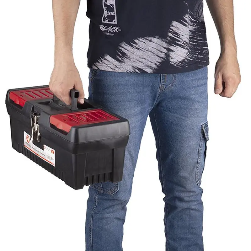 Ящик для інструментів з металевими замками 16", 396*216*164 мм INTERTOOL BX-1016 Ящик для інструментів з металевими замками 16", 396*216*164 мм INTERTOOL BX-1016