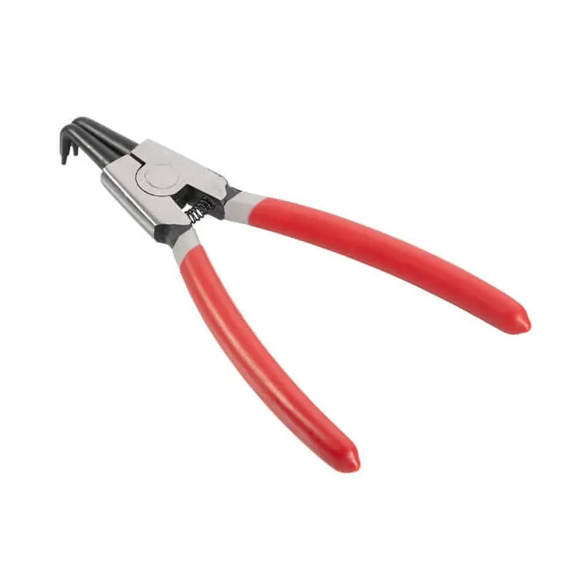 Щипці для зняття та встановлення стопорных кілець 150 мм, вигнуті на розтискання INTERTOOL HT-7008 Щипці для зняття та встановлення стопорных кілець 150 мм, вигнуті на розтискання INTERTOOL HT-7008