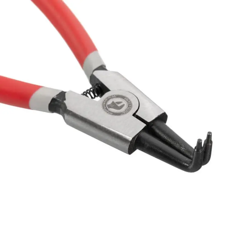 Щипці для зняття та встановлення стопорных кілець 150 мм, вигнуті на розтискання INTERTOOL HT-7008 Щипці для зняття та встановлення стопорных кілець 150 мм, вигнуті на розтискання INTERTOOL HT-7008