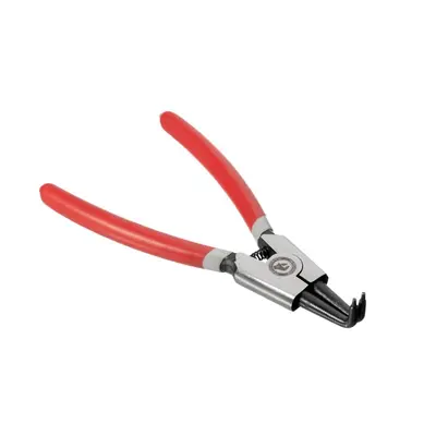 Щипці для зняття та встановлення стопорных кілець 150 мм, вигнуті на розтискання INTERTOOL HT-7008 Щипці для зняття та встановлення стопорных кілець 150 мм, вигнуті на розтискання INTERTOOL HT-7008