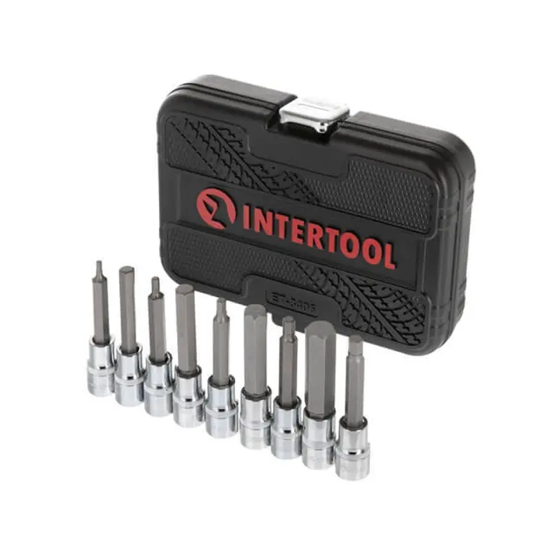 Набір біт HEX 1/2" 4-17, 100 мм, S2, STORM INTERTOOL ET-8406 Набір біт HEX 1/2" 4-17, 100 мм, S2, STORM INTERTOOL ET-8406