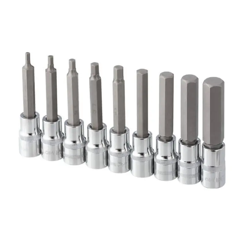 Набір біт HEX 1/2" 4-17, 100 мм, S2, STORM INTERTOOL ET-8406 Набір біт HEX 1/2" 4-17, 100 мм, S2, STORM INTERTOOL ET-8406