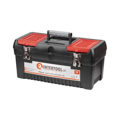 Ящик для інструменту з металевими замками, 19", 483*242*240 мм INTERTOOL BX-1019 Ящик для інструменту з металевими замками, 19", 483*242*240 мм INTERTOOL BX-1019