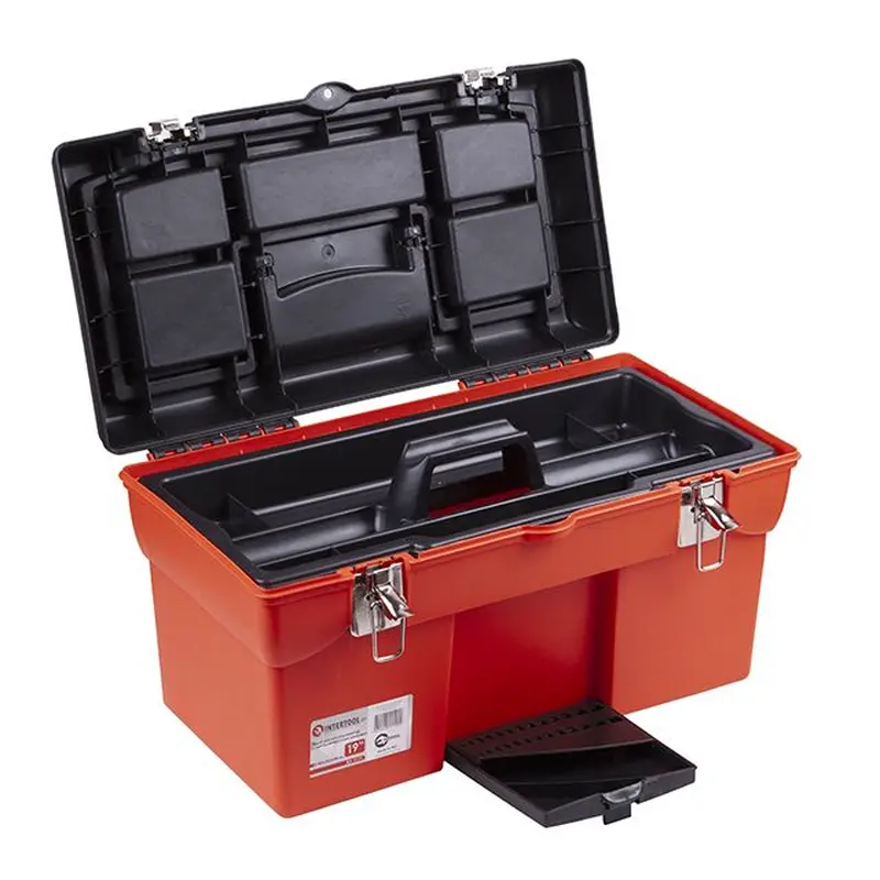 Ящик для інструментів з металевими замками, 19", 483*242*240 мм INTERTOOL BX-1119 Ящик для інструментів з металевими замками, 19", 483*242*240 мм INTERTOOL BX-1119