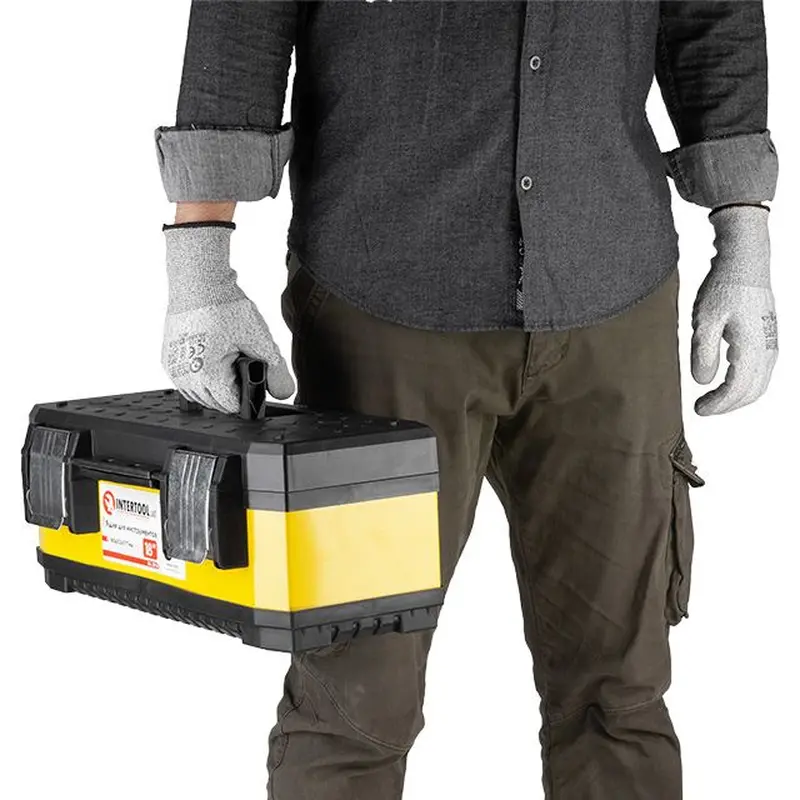 Ящик для інструментів з металевими замками 18" 462*212*177 мм INTERTOOL BX-2018 Ящик для інструментів з металевими замками 18" 462*212*177 мм INTERTOOL BX-2018