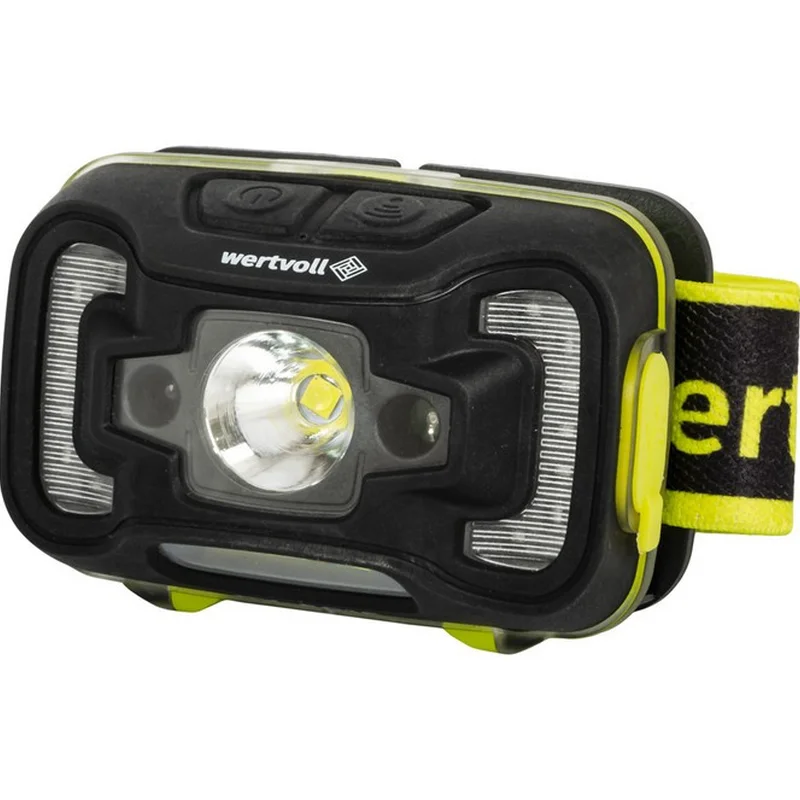 Ліхтар налобний 6 режимів, датчик руху, 5W СREE LED/14*0,2W RED/3W COBLED, 260 lum/6500K, 200 м, IP65, USB,