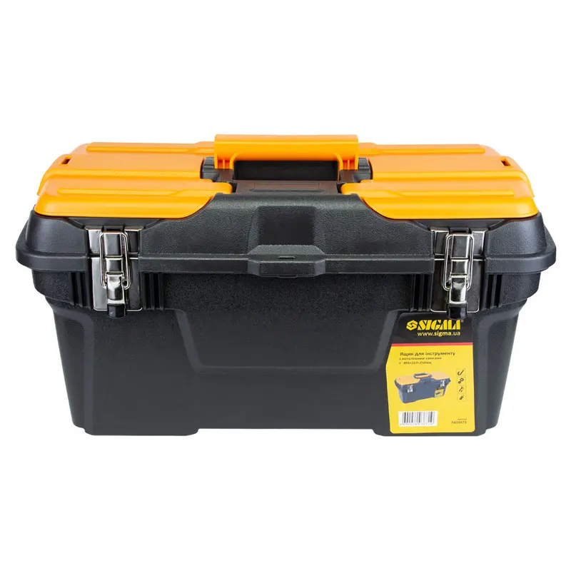 Ящик для інструменту (металеві замки) 494×263×250мм Sigma (7403671) Ящик для інструменту (металеві замки) 494×263×250мм Sigma (7403671)