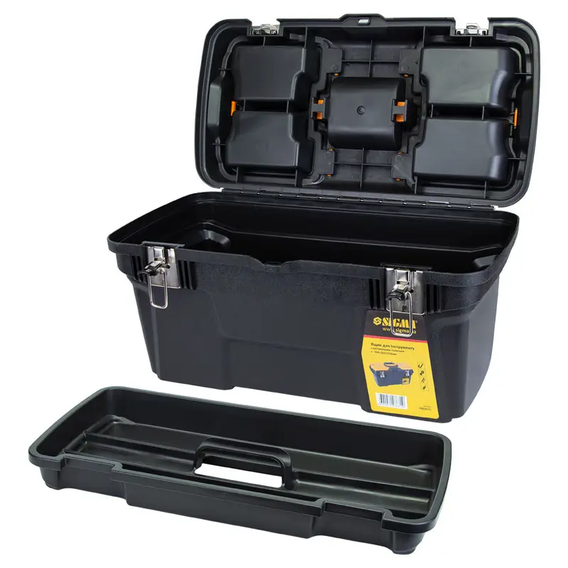 Ящик для інструменту (металеві замки) 494×263×250мм Sigma (7403671) Ящик для інструменту (металеві замки) 494×263×250мм Sigma (7403671)