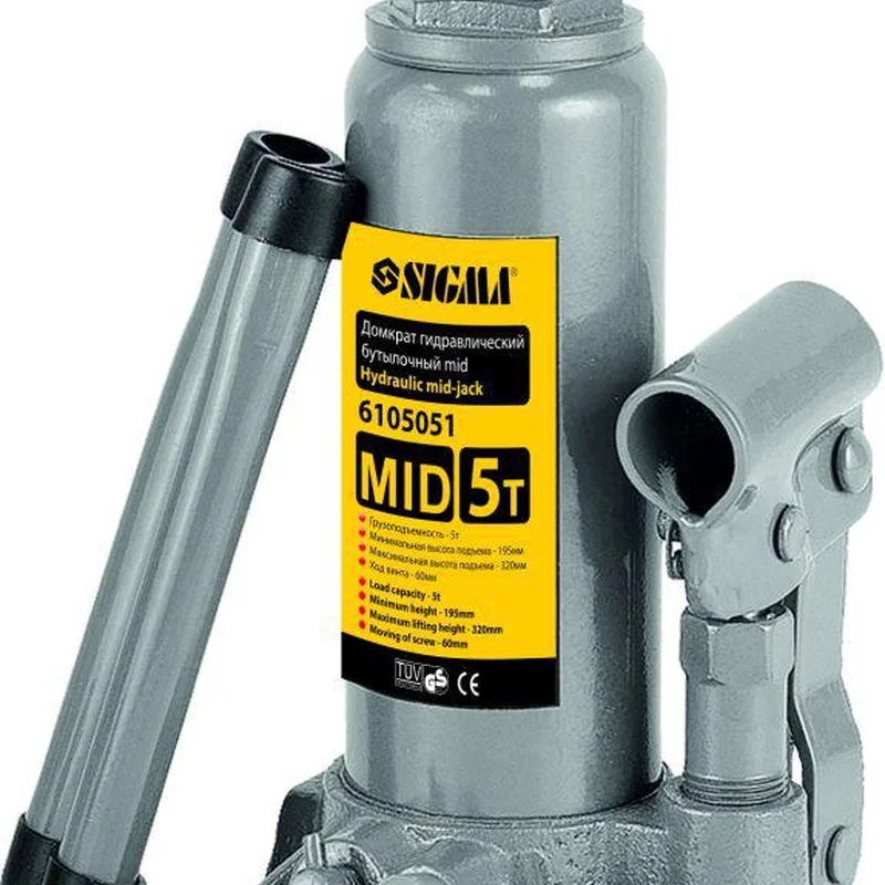 Домкрат гідравлічний пляшковий mid 2т H 148-276мм sigma 6105021
