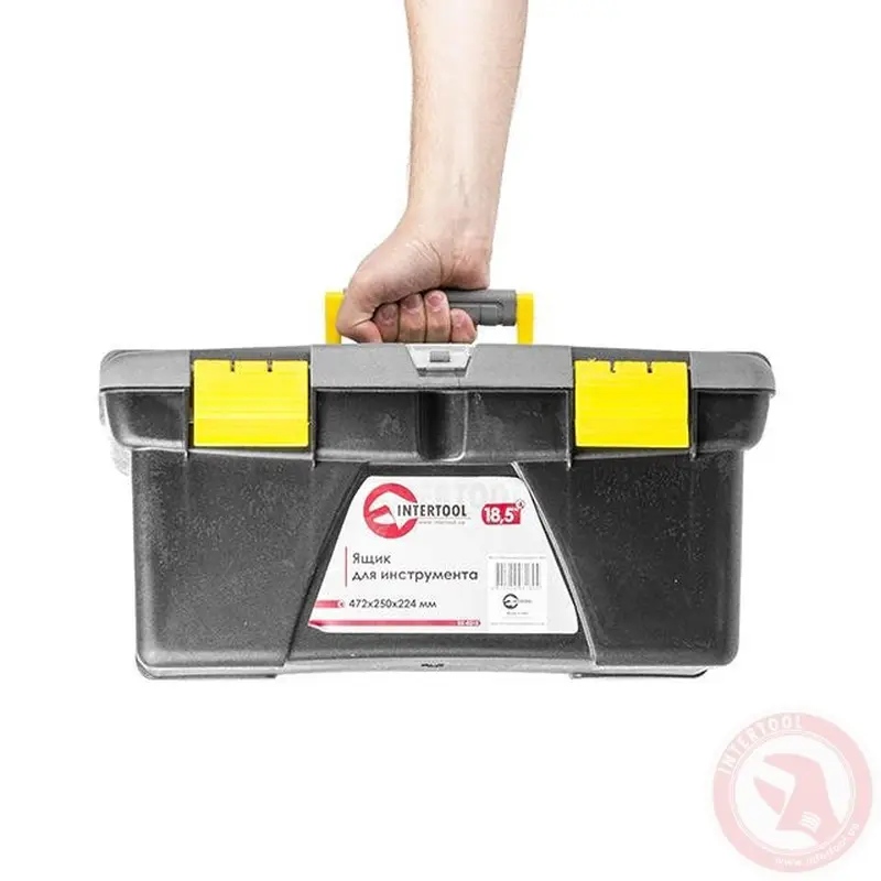 Ящик для ручного інструменту 18.5" 472х250х224мм INTERTOOL BX-0318 Ящик для ручного інструменту 18.5" 472х250х224мм INTERTOOL BX-0318