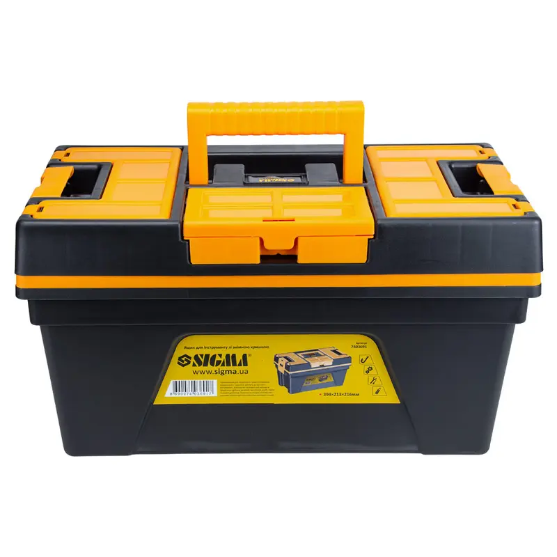 Ящик для інструменту зі знімною кришкою 394×213×216мм Sigma (7403691) Ящик для інструменту зі знімною кришкою 394×213×216мм Sigma (7403691)