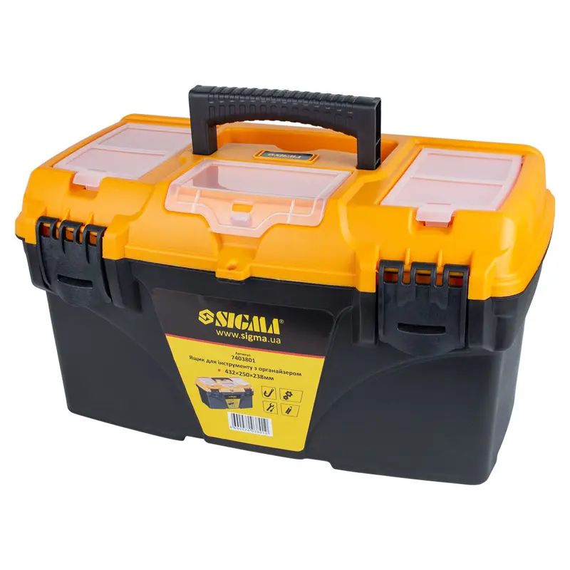Ящик для інструменту з органайзером 432×250×238мм Sigma (7403801) Ящик для інструменту з органайзером 432×250×238мм Sigma (7403801)