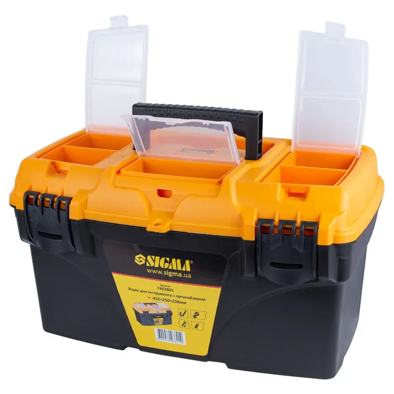 Ящик для інструменту з органайзером 432×250×238мм Sigma (7403801) Ящик для інструменту з органайзером 432×250×238мм Sigma (7403801)