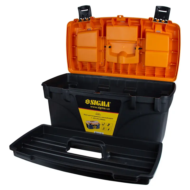 Ящик для інструменту з органайзером 535×291×280мм Sigma (7403811) Ящик для інструменту з органайзером 535×291×280мм Sigma (7403811)