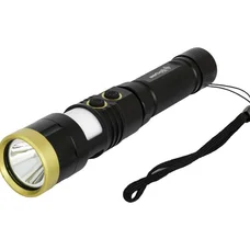 Ліхтар ручний 8 режимів, 5W LED/0,5W WHITE/RED/BLUE, 300 lum/7000K, 200 м, IP44, USB, Li-ion2000 mAh, AL