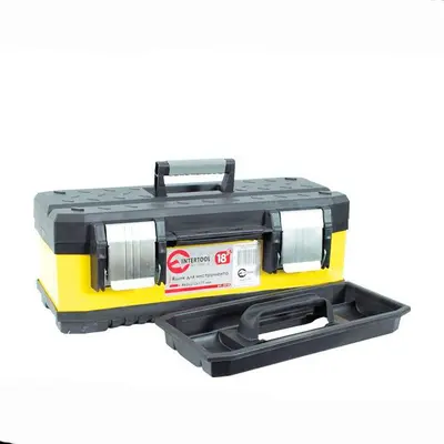 Ящик для інструменту пластик 18" 462х212х177мм металеві замки Intertool BX-2018 Ящик для інструменту пластик 18" 462х212х177мм металеві замки Intertool BX-2018