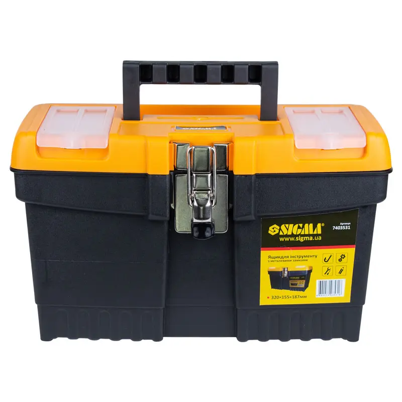 Ящик для інструменту (металеві замки) 320×155×187мм Sigma (7403531) Ящик для інструменту (металеві замки) 320×155×187мм Sigma (7403531)