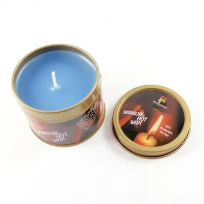 Свічка для бдсм ігор із низькою температурою блакитний віск Sensual Hot Wax