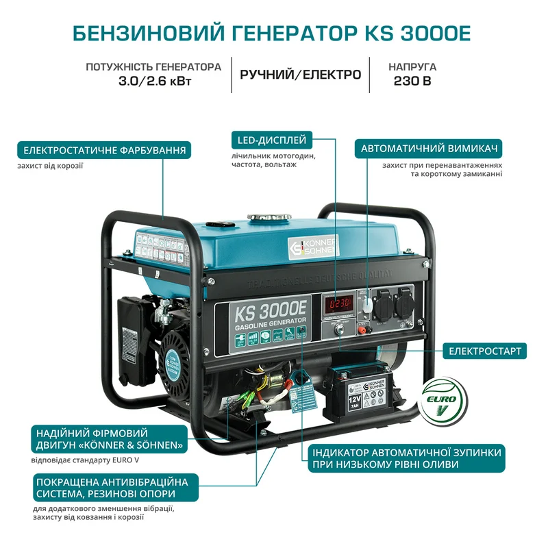 Генератор бензиновий Könner&Söhnen KS 3000E
