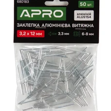 Заклепка алюминиевая вытяжная 3.2х10мм 50шт APRO
