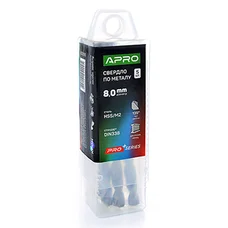 Сверло по металлу HSS/M2 (6542) Ø8,0мм (тубус, кратно 5шт) PRO APRO