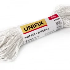 Веревка вязаная 5мм, 15м белая UNIFIX