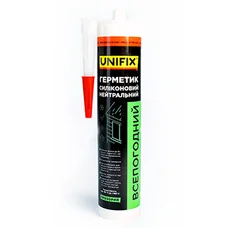 Герметик силиконовый нейтральный всепогодный UNIFIX (прозрачный) 280 мл