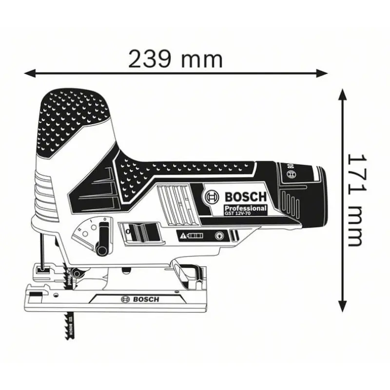 Акумуляторний лобзик Bosch GST 12V-70 (12 В, 2 А*год, 2800 ход/хв) (0615990M40) Акумуляторний лобзик Bosch GST 12V-70 (12 В, 2 А*год, 2800 ход/хв) (0615990M40)