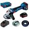 Акумуляторна кутова шліфмашина Bosch GWS 18V-10 (2х18 В, 5 А*год) (06019J4004) Акумуляторна кутова шліфмашина Bosch GWS 18V-10 (2х18 В, 5 А*год) (06019J4004)