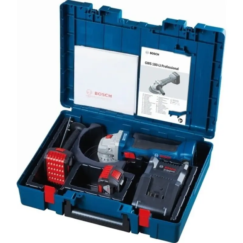 Акумуляторна кутова шліфмашина Bosch GWS 180-LI Professional (18 В, 4 А*год, 125 мм) (06019H9025) Акумуляторна кутова шліфмашина Bosch GWS 180-LI Professional (18 В, 4 А*год, 125 мм) (06019H9025)
