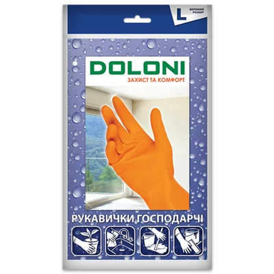 Рукавиці господарські латексні Doloni (L/9