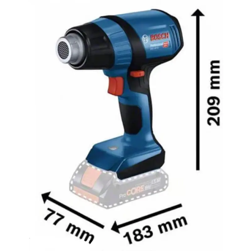 Акумуляторний технічний фен Bosch Professional GHG 18V-50 (18 В, без АКБ) (06012A6500) Акумуляторний технічний фен Bosch Professional GHG 18V-50 (18 В, без АКБ) (06012A6500)