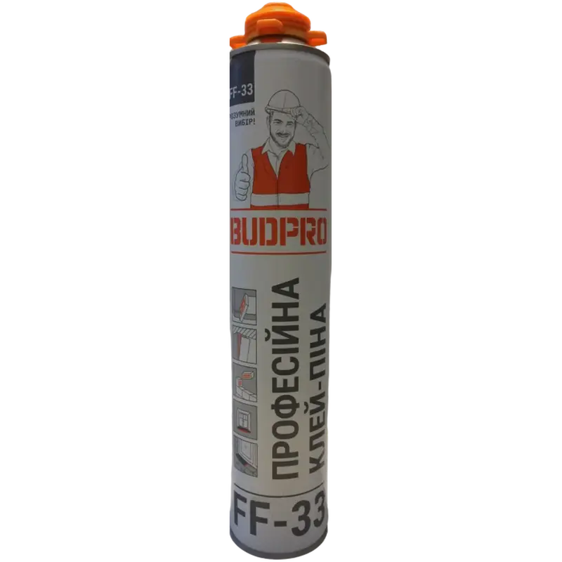 Універсальна пістолетна клей-піна BUDPRO FixFoam FF-33 (750 мл) (A5758)
