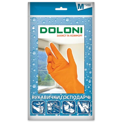 Рукавиці господарські латексні Doloni (М/8