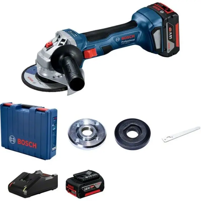 Акумуляторна кутова шліфмашина Bosch GWS 180-LI Professional (18 В, 2х4 А*год, 125 мм) (06019H9021) Акумуляторна кутова шліфмашина Bosch GWS 180-LI Professional (18 В, 2х4 А*год, 125 мм) (06019H9021)
