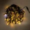 Вулична гірлянда бахрома 12(м) 200 led світлодіодів зовнішня жовта чорний дріт