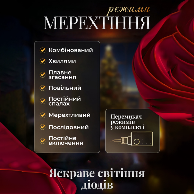 Електрична гірлянда Зірка штора 3 метри на вікно для фотозон жовта