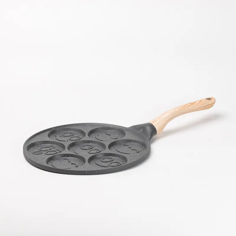 Сковорода смайл Ø 26.5 (см) на 7 секцій для панкейків сіра