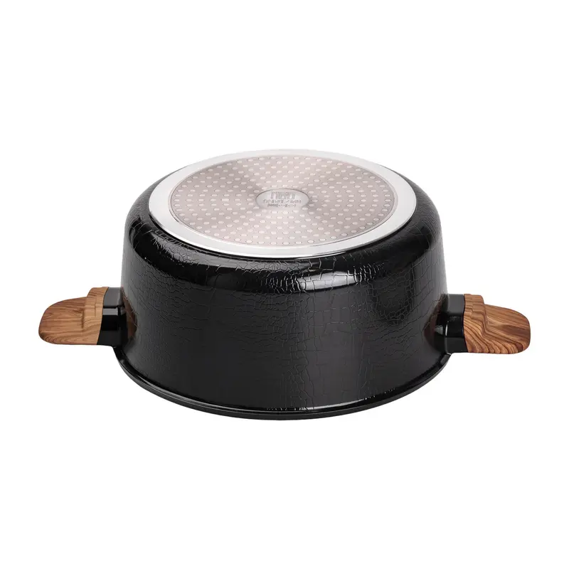 Алюмінієва каструля з керамічним покриттям антипригарним 4 л Ø 28 см чорний MGC