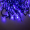 Вулична гірлянда бахрома 12(м) 200 led світлодіодів зовнішня блакитна чорний дріт