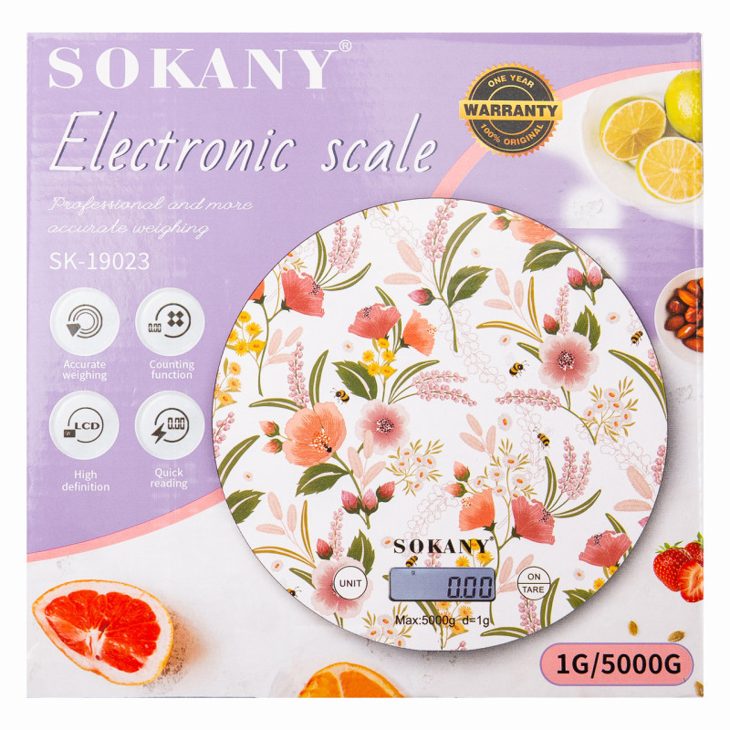 Кухонні ваги Sokany SK-19023BL електронні до 5 кг