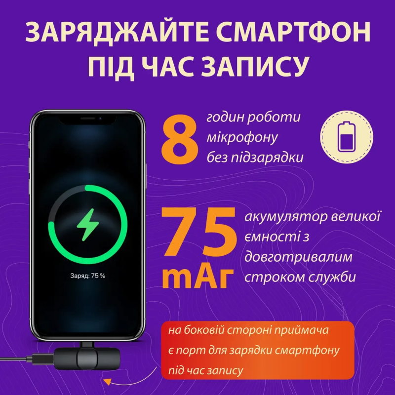 Петличні мікрофони набір з 2 шт K9 для iOS и Android, чорний