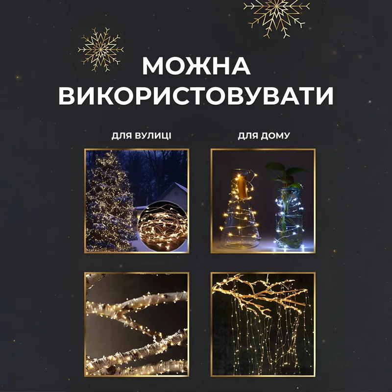 Гірлянда роса на пульті 100 метрів на 1000 led світлодіодів крапля на білому дроті жовта